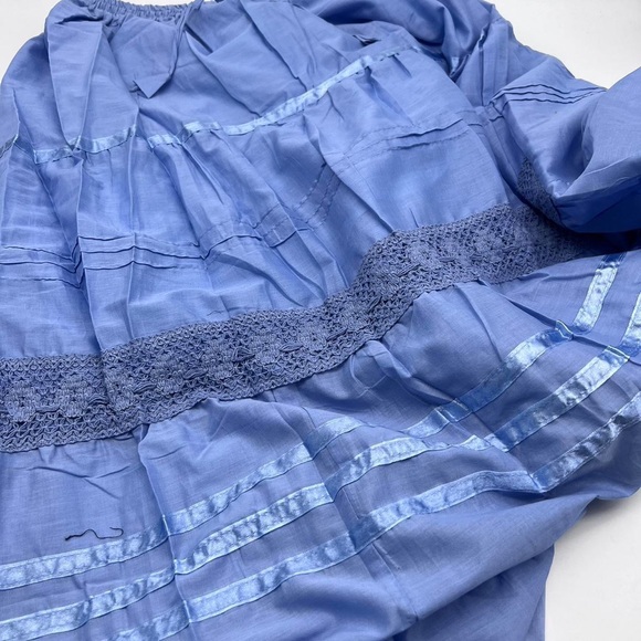 Cottagecore Long Skirt Baby Blue - Picture 4 of 8